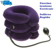 FASCIA CUSCINO COLLARE CERVICALE TRAZIONE MUSCOLARE COLLO GONFIABILE ORTOPEDICO 