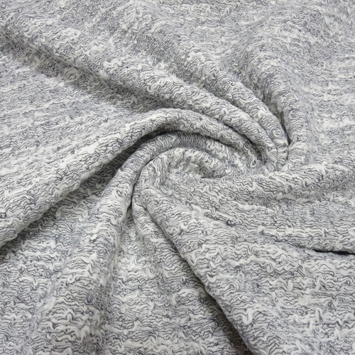 Tessuto maglia bianco grigio
