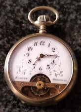 OROLOGIO DA TASCA HEBDOMAS 8 GIORNI  CASSA ACCIAIO CROMATO