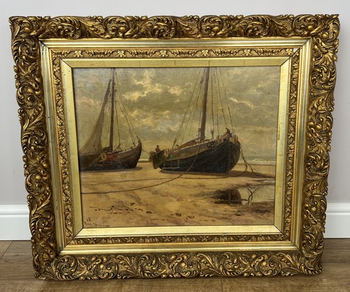 Dipinto olio vintage francese