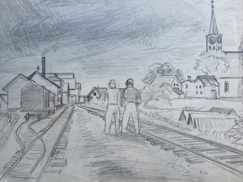 Antico disegno wpa binari - wpa,