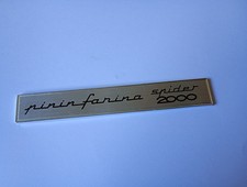 Fiat 124 Spider Pininfarina , BADGE  Pininfarina SPIDER 2000 -NOS-MAI APPLICATO