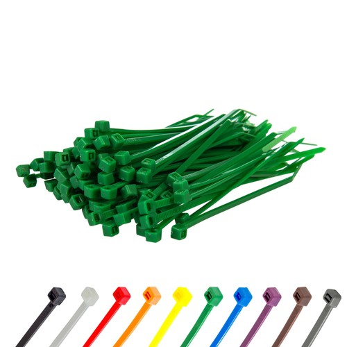 Fascette plastica verdi 100 - plastica, mm