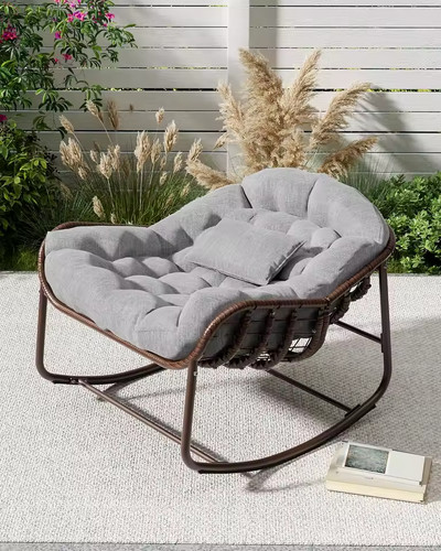 Sedia dondolo uovo rattan - a,