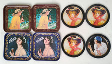 Lotto 8 sotto bicchieri Coca Cola repro 50°anniversario vassoi classici-XXX