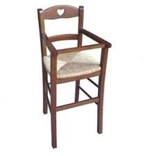 Sediolone in legno noce scuro