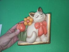 Thun Gatto Gattino Micio Micetto Fiocco Rosso Fiori Tulipano Reggi  Ferma Libri 