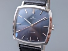 Orologio uomo vintage anni 60-70 OMEGA Geneve cal.601 quadrante blu carica...