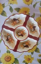 Vassoio Antipastiera Antipasti Snack in Ceramica 25 cm 3 Colori