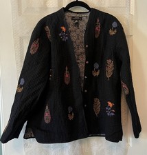 Giacca reversibile cotone trapuntato Metropolitan Museum of Art Paisley XL * nuova senza etichette