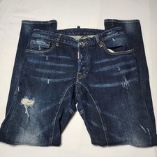 DSQUARED2 Jeans Uomo 48/W33 L30 Anticato Conico Made In Italy Bottone Fly