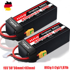 2x Graphene HRB 6s 22.2V 6000mAh XT90S batteria lipo per elicottero radiocomandato aereo