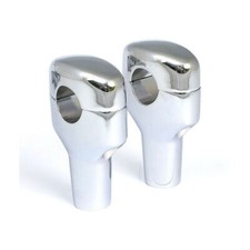 Riser In Alluminio 3,5", Cromo Per Harley - Davidson Con Manubrio Da 1 1/4"
