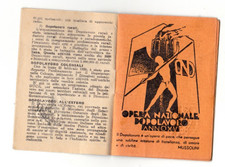 Tessera con custodia - Opera Nazionale Dopolavoro anno XV  - Morfosso - Piacenza