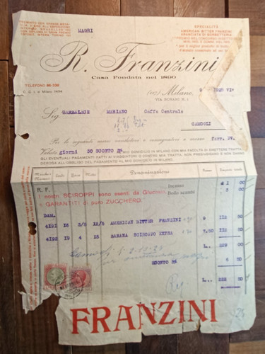 1928 milano fattura - 1928,
