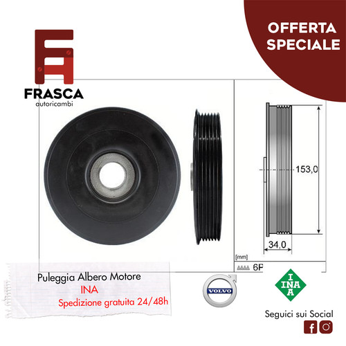 Puleggia albero motore ina - puleggia,