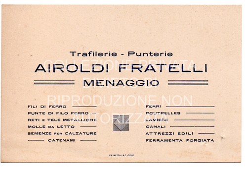 Cartolina commerciale airoldi - cartolina,