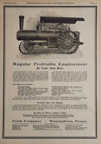 1914 stampa pubblicità - stampa, frick