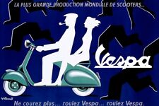 Poster Manifesto Locandina Pubblicitaria Vespa Piaggio Stampa Vintage 32x47 Cm.