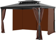Tende Da Gazebo Impermeabili per Esterni, 344 X 344 X 213 Cm, Tende per La Riser