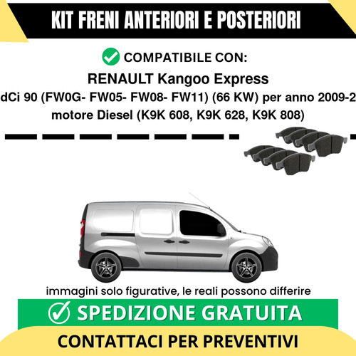 Pastiglie freno ant post - ant, +