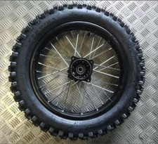 Ruota completa HMParts 1.85x14 90/100-14 nera (12 mm) Pit Dirt Bike Moto Cross