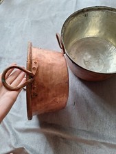 Set Pentole E Ruoti In Rame Puro Stagnate 