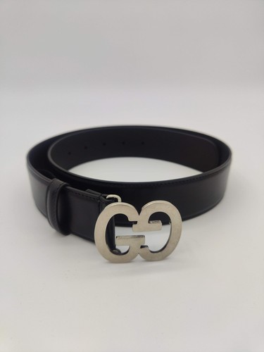 Cintura gucci pelle nera - cintura, gucci,