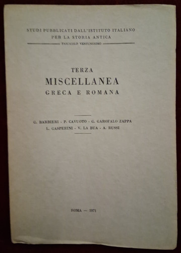 Terza miscellanea greca - terza,