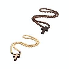 Collana con perline di legno