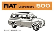 CD MANUALE CATALOGO RICAMBI, ESPLOSI, REVISIONE FIAT 500-GIARDINIERA Tipo 120 *