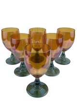 Set 6 Calici Acqua In Brillante Vetro Trasparente Colore Ad Alta Temperatura