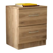Comodino 2 Cassetti Rovere per