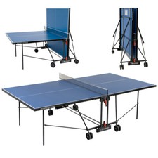 Garlando Tavolo Ping Pong C-163E Progress Outdoor Blu + 4 racchette + 18 palline