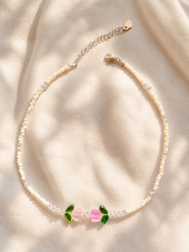 Collana con tulipani - con,