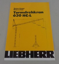 Scheda Dati/Tecnico Descrizione Liebherr Gru a Torre 630 HC-L Di 05/1985