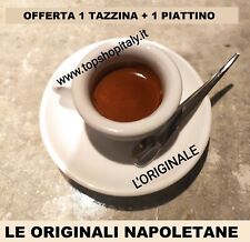 1 TAZZINA BAR BASSA DOPPIO SPESSORE TAZZA + PIATTINO  NAPOLETANA CAFFE' NAPOLI 