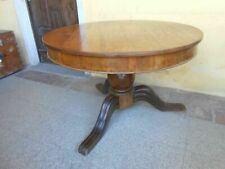 MAGNIFICO TAVOLO ROTONDO LUIGI FILIPPO '800 IN NOCE DIAMETRO 116cm GAMBA CENTRAL