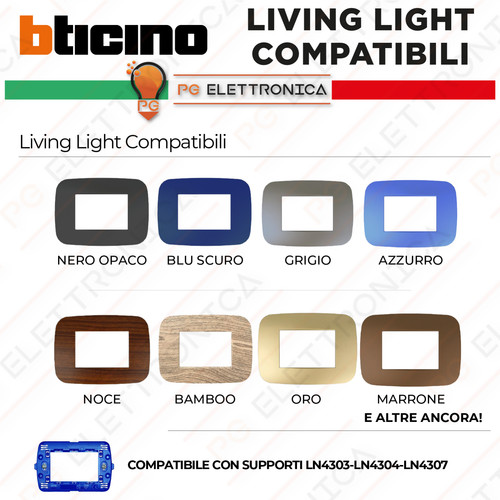 Placche bticino living light - bticino,