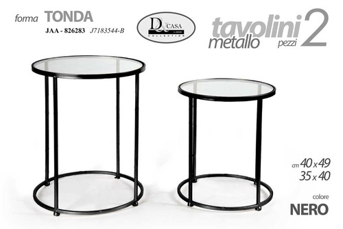 Pezzi tavolini neri top - 2,