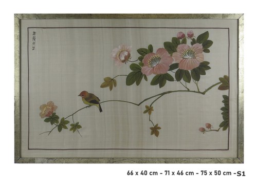 Quadro orientale seta - seta, con