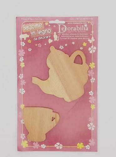 Sagome legno teiera tazza - sagome, e