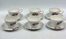 SET SERVIZIO Caffè Tè PORCELLANA CERAMICA FINE CHINA da 6 persone Motivo Fiori