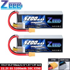 2x Zeee 22,2V 5200mAh 6S