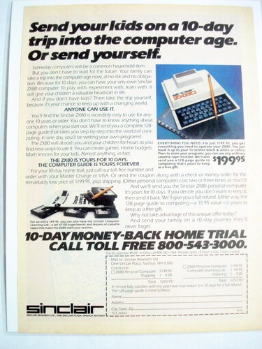 1981 color sinclair zx80 - 1981,