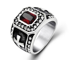 Anello Quadrato Uomo Donna Acciaio Inox Con Pietra Blu Chevalier Color Argento 