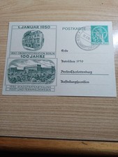 Germania Berlino 1950 Cartolina Postale Usata Rara Tiratura 10000