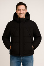 GIUBBETTO UOMO TIMBERLAND IMBOTTITO CAPPUCCIO ZIP TASCHE LOGO ART. TB0A6267