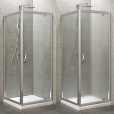 BOX DOCCIA QUADRATO ANTA BATTENTE CRISTALLO 6 MM  70 80 90 100XH190 CM HAZEL