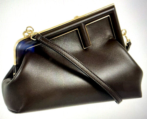 New fendi first black nappa - new,